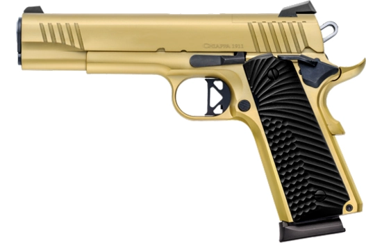 Chiappa Firearms - 1911 Superior — 38 Super Auto · 9 Round · Gold · 5" · Full Size · Single Action